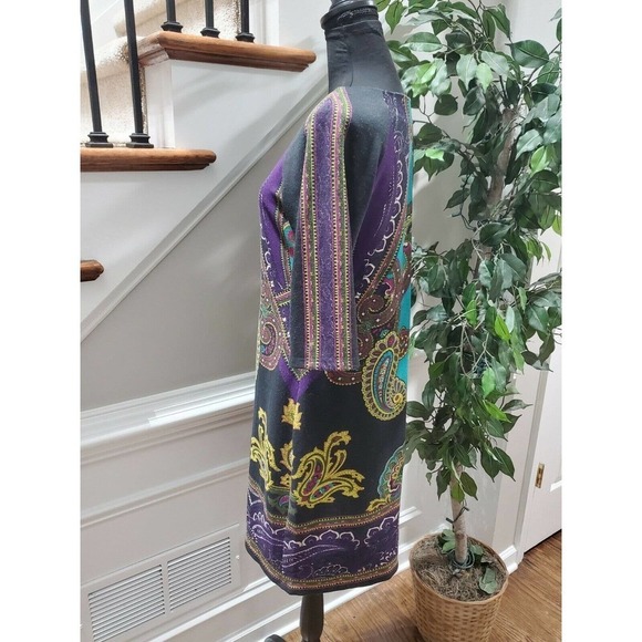 Charming Charlie Womens Multicolor Polyester Round Neck Knee Length Dress Size L - Picture 6 of 11